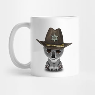 Cute Baby Koala Bear Sheriff Mug